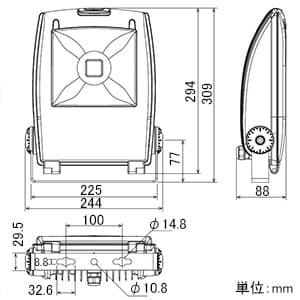 ジェフコム LEDフルカラー投光器 40W 単色16種・フルカラー自動変色 リモコン付 LEDフルカラー投光器 40W 単色16種・フルカラー自動変色 リモコン付 PDS-C01-40FL 画像3