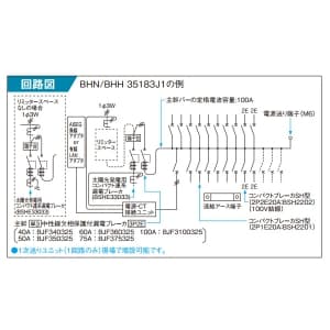 パナソニック 【生産完了品】LAN通信型 HEMS対応住宅分電盤 《スマートコスモ コンパクト21》 太陽光発電システム対応 1次送り連系タイプ リミッタースペース付 主幹容量40A 回路数14+回路スペース数3  BHH34143J1 画像2