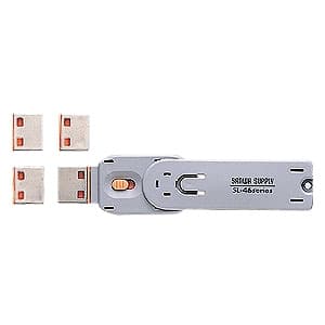 サンワサプライ USBコネクタ取付セキュリティ USB Aコネクタ専用 オレンジ USBコネクタ取付セキュリティ USB Aコネクタ専用 オレンジ SL-46-D