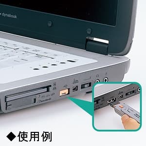 サンワサプライ USBコネクタ取付セキュリティ USB Aコネクタ専用 オレンジ USBコネクタ取付セキュリティ USB Aコネクタ専用 オレンジ SL-46-D 画像2