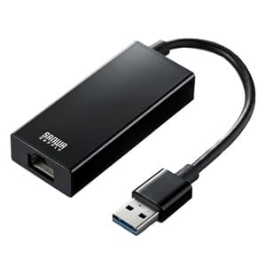 サンワサプライ 【生産完了品】USB-LANアダプタ Gigabit対応 USB3.0ハブ1ポート付 ブラック USB-LANアダプタ Gigabit対応 USB3.0ハブ1ポート付 ブラック LAN-ADUR3GHBK