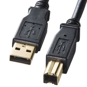 サンワサプライ 【生産完了品】USB2.0ケーブル 金メッキコネクタタイプ 0.6m ブラック USB2.0ケーブル 金メッキコネクタタイプ 0.6m ブラック KU20-06BKHK