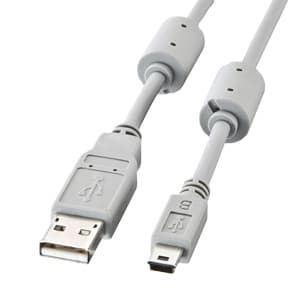サンワサプライ 【生産完了品】USBケーブル ミニUSBコネクタ対応 0.1m KU-AMB501