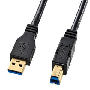 サンワサプライ 【生産完了品】USB3.0対応ケーブル USB-IF認証タイプ 1.5m ブラック KU30-15BK