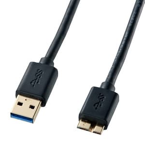 サンワサプライ USB3.0対応マイクロケーブル USB-IF認証タイプ 1.8m ブラック KU30-AMC18BK