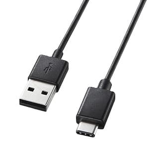 サンワサプライ 【生産完了品】USB2.0標準ケーブル Type-C 0.5m ブラック USB2.0標準ケーブル Type-C 0.5m ブラック KU-CA05