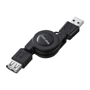 サンワサプライ 【生産完了品】USB2.0モバイルケーブル 巻き取りタイプ Aコネクタオス-Aコネクタメス 0.1〜0.8m ブラック USB2.0モバイルケーブル 巻き取りタイプ Aコネクタオス-Aコネクタメス 0.1〜0.8m ブラック KU-M08ENBK