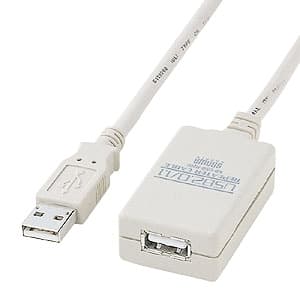 サンワサプライ 【生産完了品】USB2.0リピーター延長ケーブル USB2.0&USB1.1両対応 5m USB2.0リピーター延長ケーブル USB2.0&USB1.1両対応 5m KB-USB-R205