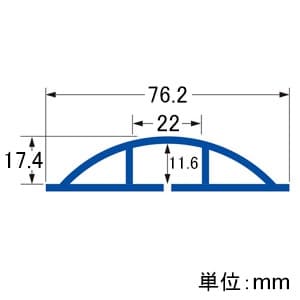 サンワサプライ 【生産完了品】ケーブルカバー ソフトタイプ 幅76.2mm 長さ2m グレー ケーブルカバー ソフトタイプ 幅76.2mm 長さ2m グレー CA-75N 画像4