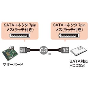 サンワサプライ 【生産完了品】シリアルATA3ラウンドケーブル SATAコネクタ7pinメス(ラッチ付)-SATAコネクタ7pinメス(ラッチ付) 長さ1m シリアルATA3ラウンドケーブル SATAコネクタ7pinメス(ラッチ付)-SATAコネクタ7pinメス(ラッチ付) 長さ1m TK-SATARK-1 画像2