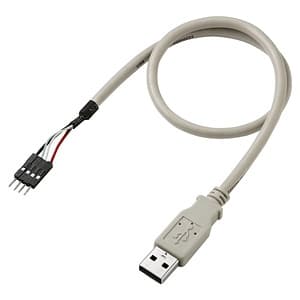 サンワサプライ 【生産完了品】USBケーブル マザーボード用 USB Aコネクタ-バラ4Pオス 長さ0.4m TK-USB1