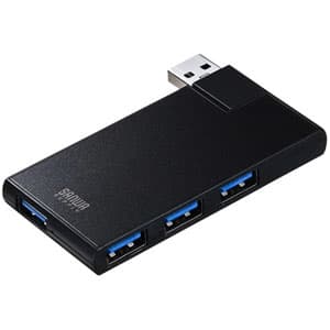 サンワサプライ 【生産完了品】USB3.0ハブ 4ポート 直付けタイプ ブラック USB3.0ハブ 4ポート 直付けタイプ ブラック USB-3HSC1BK