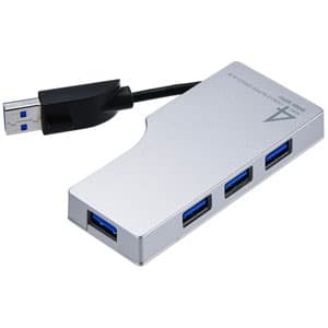 サンワサプライ 【生産完了品】USB3.0ハブ 4ポート ケーブル収納タイプ シルバー USB-HAM405SV