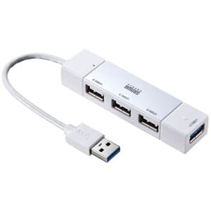 サンワサプライ 【生産完了品】4ポートUSBコンボハブ USB3.0(1ポート)+USB2.0(3ポート) ホワイト 4ポートUSBコンボハブ USB3.0(1ポート)+USB2.0(3ポート) ホワイト USB-HAC402W