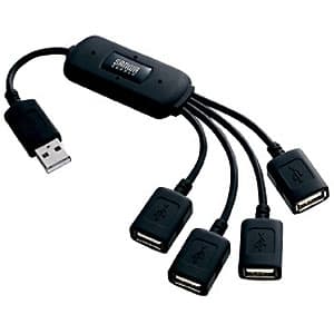 サンワサプライ 【生産完了品】USB2.0ハブ 4ポート ケーブルタイプ ブラック USB2.0ハブ 4ポート ケーブルタイプ ブラック USB-HUB227BK
