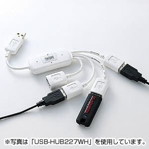 サンワサプライ 【生産完了品】USB2.0ハブ 4ポート ケーブルタイプ ブラック USB2.0ハブ 4ポート ケーブルタイプ ブラック USB-HUB227BK 画像2