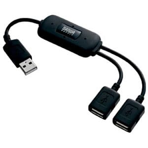 サンワサプライ 【生産完了品】USB2.0ハブ 2ポート ケーブルタイプ ブラック USB2.0ハブ 2ポート ケーブルタイプ ブラック USB-HUB228BK