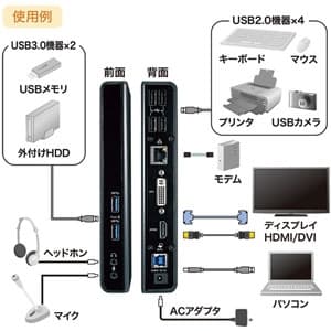 サンワサプライ 【生産完了品】USB3.0ドッキングステーション USB3.0ドッキングステーション USB-CVDK1 画像5