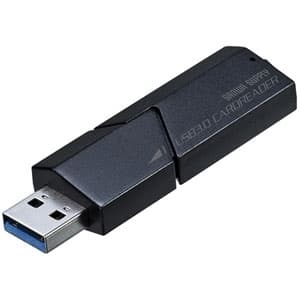 サンワサプライ 【生産完了品】USB3.0カードリーダー SDカード用 2スロット 35メディア対応 USB3.0カードリーダー SDカード用 2スロット 35メディア対応 ADR-3MSDUBK