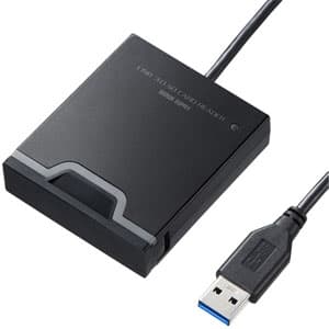 サンワサプライ 【生産完了品】USB3.0カードリーダー SDカード用 ゴムカバー付 1スロット 35メディア対応 ADR-3SDUBK