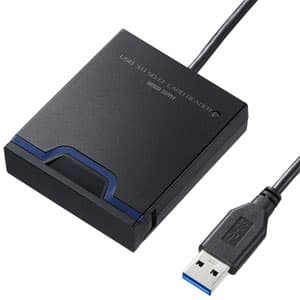 サンワサプライ 【生産完了品】USB3.0カードリーダー SDカード・CFカード用 ゴムカバー付 2スロット 40メディア対応 ADR-3SDCFUBK