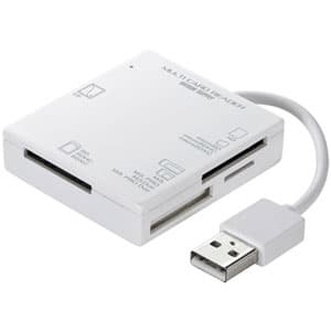 サンワサプライ 【生産完了品】USB2.0カードリーダー 5スロット 63メディア対応 ホワイト USB2.0カードリーダー 5スロット 63メディア対応 ホワイト ADR-ML15W