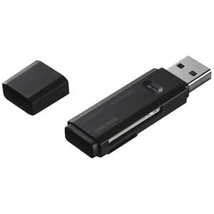 サンワサプライ USB2.0カードリーダー コンパクト直挿しタイプ 2スロット 35メディア対応 ブラック USB2.0カードリーダー コンパクト直挿しタイプ 2スロット 35メディア対応 ブラック ADR-MSDU2BK 画像2