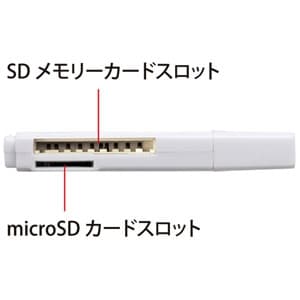 サンワサプライ 【生産完了品】USB2.0カードリーダー コンパクト直挿しタイプ 2スロット 35メディア対応 ホワイト USB2.0カードリーダー コンパクト直挿しタイプ 2スロット 35メディア対応 ホワイト ADR-MSDU2W 画像3
