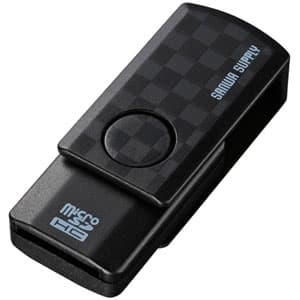 サンワサプライ microSDカードリーダー スイング式キャップ 1スロット 5メディア対応 ブラック microSDカードリーダー スイング式キャップ 1スロット 5メディア対応 ブラック ADR-MCU2SWBK