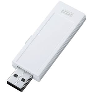 サンワサプライ 【生産完了品】USB2.0メモリ 4GB スライド式コネクタ ホワイト UFD-RNS4GW