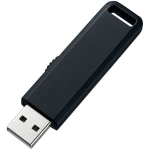 サンワサプライ 【生産完了品】USB2.0メモリ 1GB スライド式コネクタ ブラック UFD-SL1GBKN