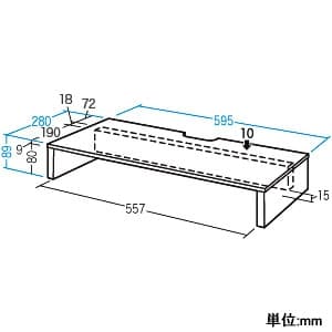 サンワサプライ 【生産完了品】机上液晶モニタスタンド 耐荷重10kg 木目 机上液晶モニタスタンド 耐荷重10kg 木目 MR-LC101MK 画像4