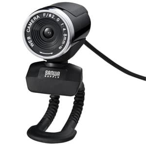 サンワサプライ 【生産完了品】WEBカメラセット 高画質200万画素 USB2.0対応 マイク内蔵 ヘッドセット付 ブラック CMS-V30SETBK