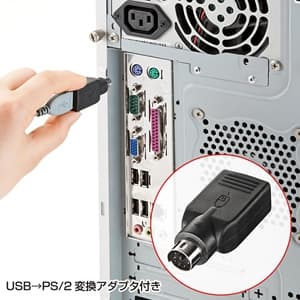 サンワサプライ 【生産完了品】有線マウス ブルーLEDセンサー方式 USB・PS/2両対応 中型サイズ 3ボタンタイプ ホワイト 有線マウス ブルーLEDセンサー方式 USB・PS/2両対応 中型サイズ 3ボタンタイプ ホワイト MA-BL3UPW 画像4