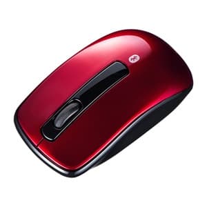 サンワサプライ 【生産完了品】ワイヤレスブルーLEDマウス Bluetooth3.0 中型サイズ レッド MA-BTBL26R