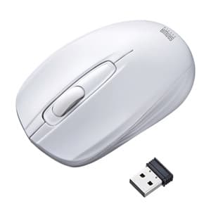 サンワサプライ 【生産完了品】ワイヤレス光学式マウス 2.4GHz USBコネクタ(Aタイプ) 中型サイズ ホワイト MA-WH126W
