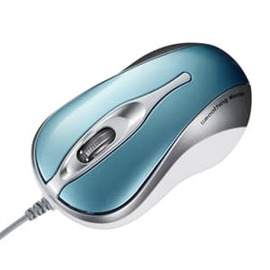 サンワサプライ 【生産完了品】有線ブルーLEDマウス USBコネクタ(Aタイプ) 小型サイズ ライトブルー 有線ブルーLEDマウス USBコネクタ(Aタイプ) 小型サイズ ライトブルー MA-BL1BL