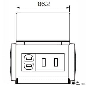 パナソニック 【生産完了品】カバー付露出コンセント スタンド機能付 充電用USBコンセント2ポート 扉付コンセント グレー カバー付露出コンセント スタンド機能付 充電用USBコンセント2ポート 扉付コンセント グレー WK1621H 画像2