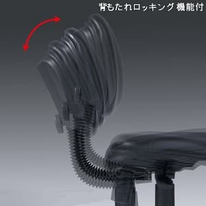 サンワサプライ 【生産完了品】OAチェア 低ホルムアルデヒドチェア ビニールレザータイプ 座面耐荷重量100kg ブラック OAチェア 低ホルムアルデヒドチェア ビニールレザータイプ 座面耐荷重量100kg ブラック SNC-E3KVBK2 画像3