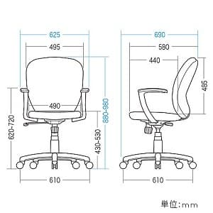 サンワサプライ 【生産完了品】OAチェア 肘あて付 グリーン OAチェア 肘あて付 グリーン SNC-T148AG 画像2