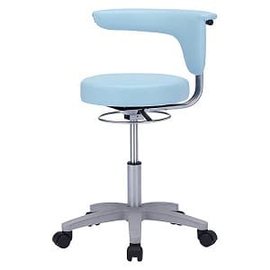 サンワサプライ メディカルチェア ビニールレザー張り丸椅子 2WAYタイプ肘あて 座面耐荷重量80kg ブルー SNC-HP3VBL2