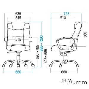 サンワサプライ レザーチェア 革張りローバックチェア 座面耐荷重量80kg ヘッドレスト・肘あて付 レザーチェア 革張りローバックチェア 座面耐荷重量80kg ヘッドレスト・肘あて付 SNC-L10K 画像2