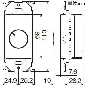 パナソニック 【生産完了品】埋込熱線センサ付自動スイッチ用操作ユニット マットホワイト 埋込熱線センサ付自動スイッチ用操作ユニット マットホワイト WTA5820W 画像2