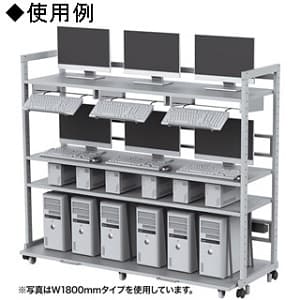 サンワサプライ 【受注生産品】eラック 高耐荷重ラック スリムタイプ W1600×D500×H1500mm 総耐荷重200kg 【受注生産品】eラック 高耐荷重ラック スリムタイプ W1600×D500×H1500mm 総耐荷重200kg ER-160H 画像2