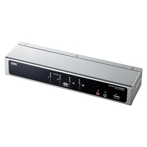 サンワサプライ パソコン自動切替器 切替えポート数4:1 USB&PS/2コンソール両対応 デュアルリンクDVI対応 横置きハイエンド SW-KVM4HDCN
