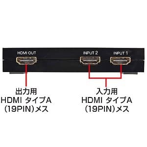 サンワサプライ 【生産完了品】HDMI切替器 2入力・1出力 3D映像・フルHD対応 HDMI切替器 2入力・1出力 3D映像・フルHD対応 SW-HD21 画像3