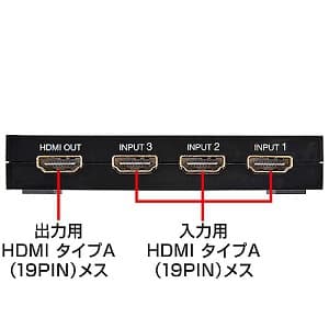 サンワサプライ 【生産完了品】HDMI切替器 3入力・1出力 3D映像・フルHD対応 HDMI切替器 3入力・1出力 3D映像・フルHD対応 SW-HD31 画像3