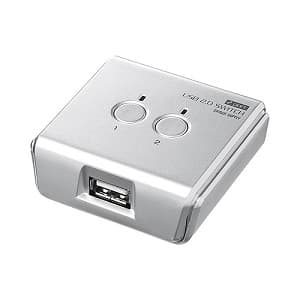 サンワサプライ USB2.0手動切替器 2回路 Win・Mac両対応 手動式切替タイプ SW-US22N
