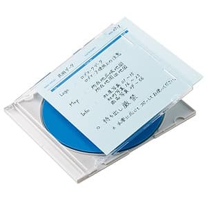 サンワサプライ プラケース用インデックスカード DVD・CDケース用 手書き用 つやなしマット・厚手タイプ ブルー 20シート入 JP-IND6BL