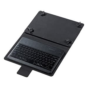 サンワサプライ 【生産完了品】タブレットケース型Bluetoothキーボード 10インチタブレット用汎用ケース+キーボードセット タクトスイッチ バックライト付 SKB-BTTAB1BK